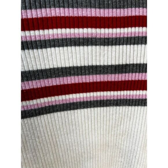 STRIPED Cropped Sweater‎ Retro Style Knit Medium NWOT - Picture 4 of 5